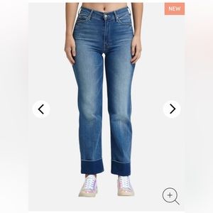 Mother high waisted rascal ankle slitflip